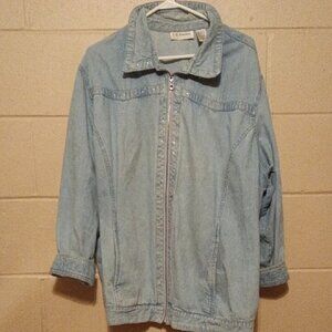 C.D. Daniels Light Blue Denim Jacket Size 3X
